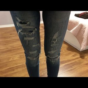 Patched American eagle jeans